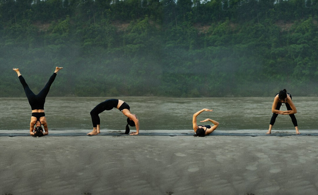 employees doing yoga