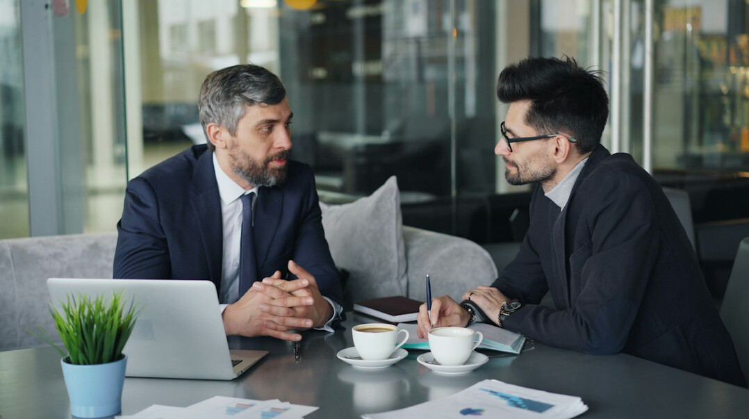business team discussing wellness benefits